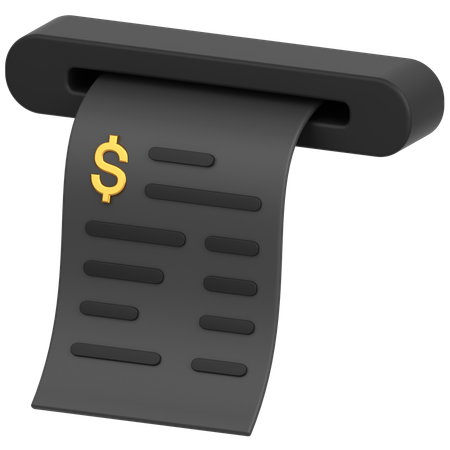 Receipt  3D Icon