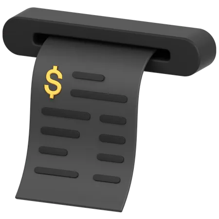 Receipt  3D Icon