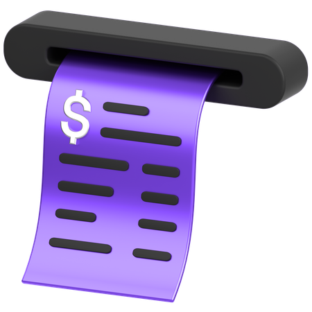 Receipt  3D Icon