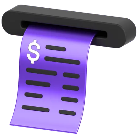 Receipt  3D Icon