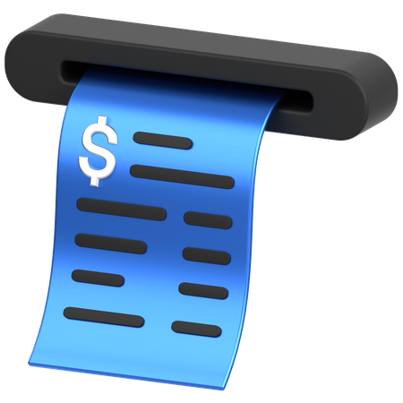 Receipt  3D Icon