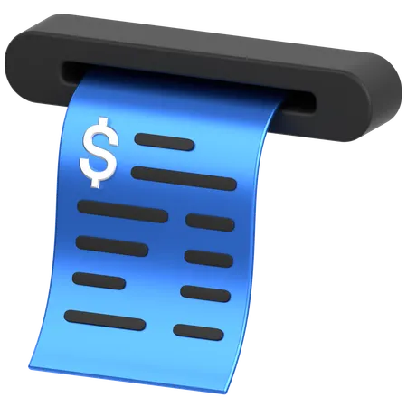 Receipt  3D Icon