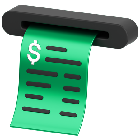 Receipt  3D Icon
