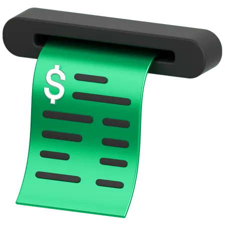 Receipt  3D Icon