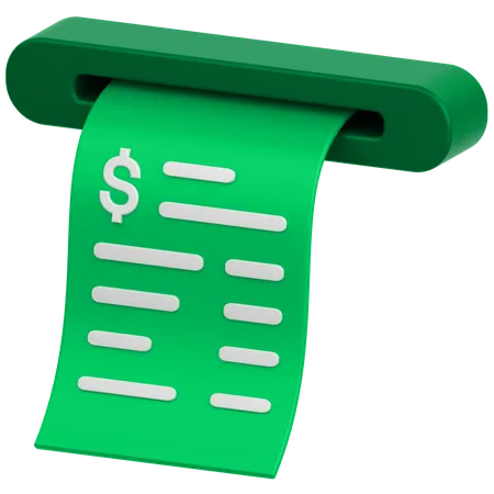 Receipt  3D Icon