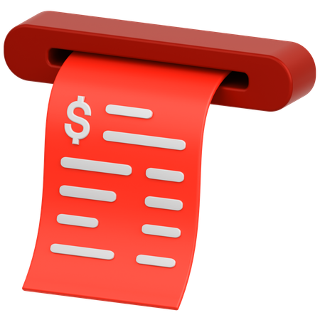 Receipt  3D Icon