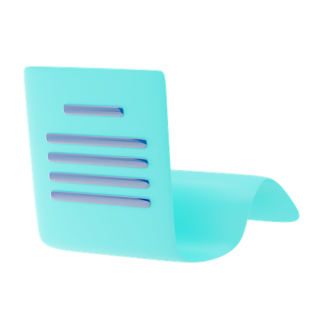 Receipt  3D Icon