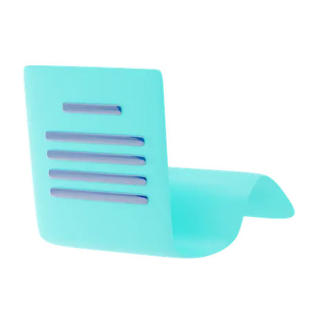 Receipt  3D Icon