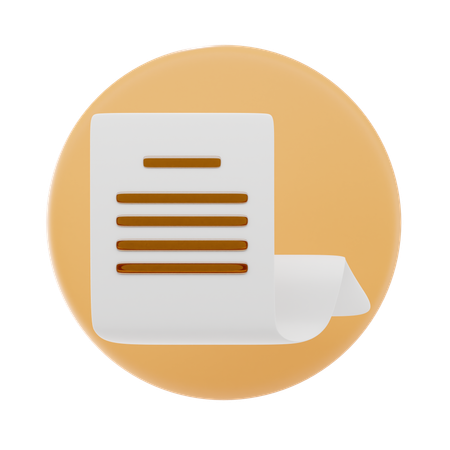 Receipt  3D Icon