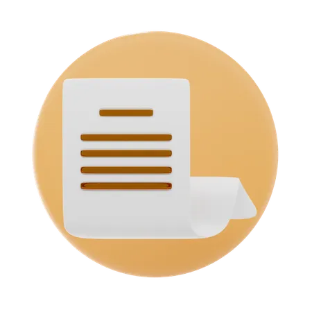 Receipt  3D Icon