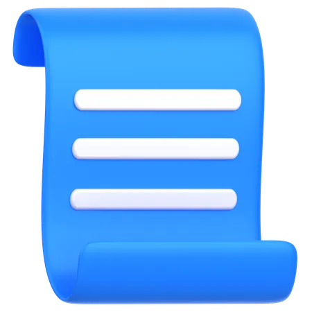 Receipt  3D Icon