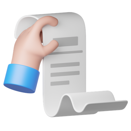 Receipt  3D Icon