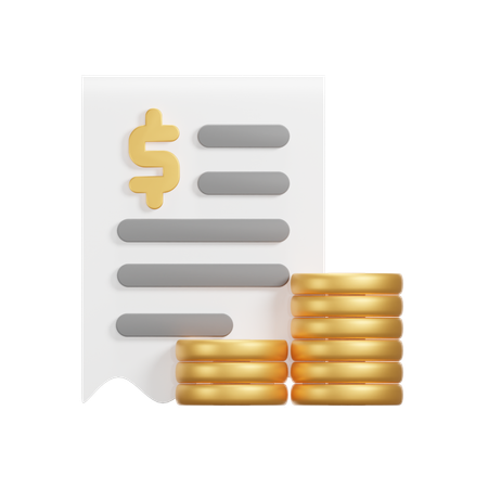 Receipt  3D Icon