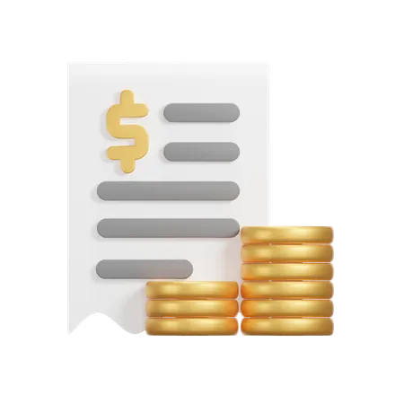 Receipt  3D Icon