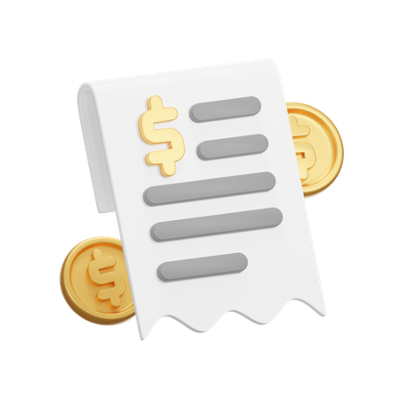 Receipt  3D Icon