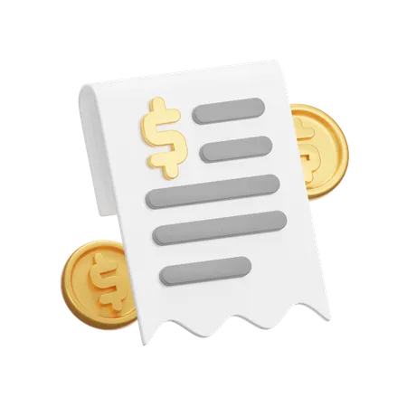 Receipt  3D Icon