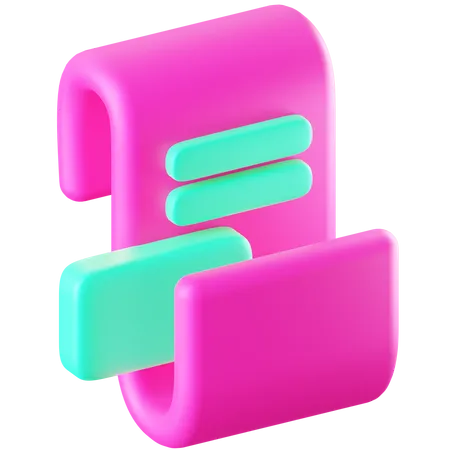 영수증  3D Icon