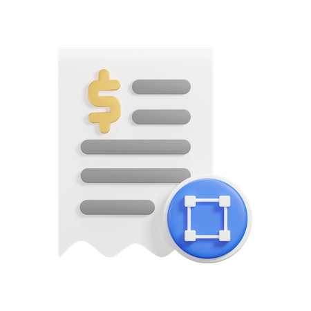 Receipt Chart  3D Icon