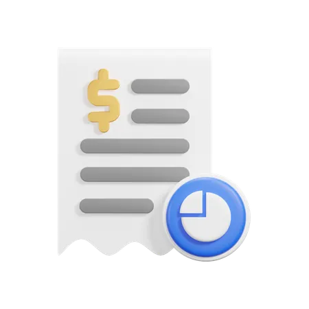 Receipt Chart  3D Icon