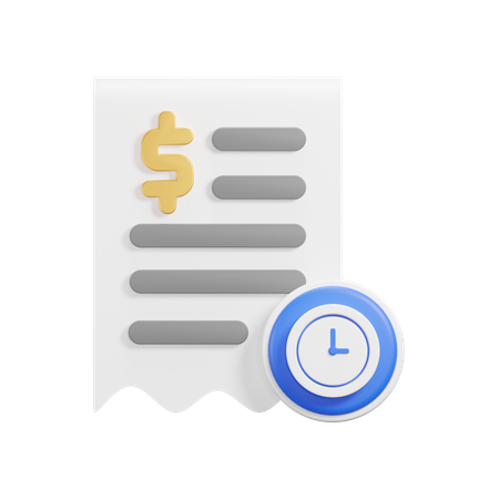 Receipt Date  3D Icon