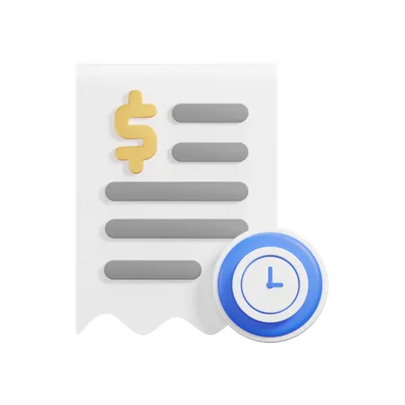 Receipt Date  3D Icon