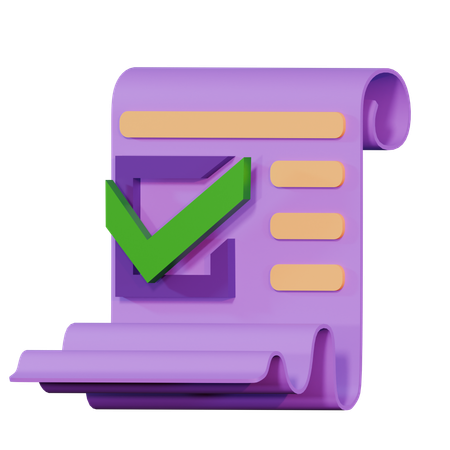 Receipt Invoice  3D Icon