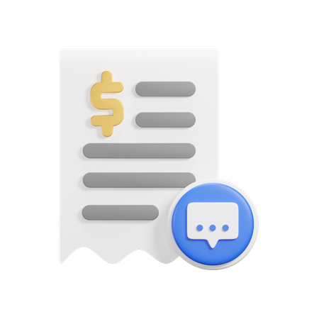 Receipt Massege  3D Icon