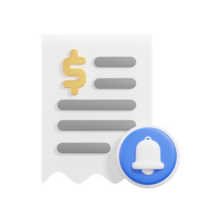 Receipt Notification  3D Icon