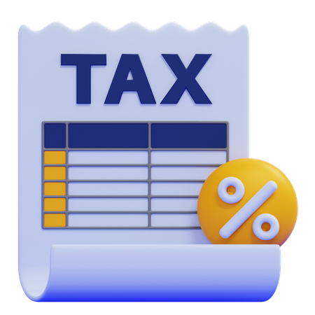 Receipt Tax  3D Icon