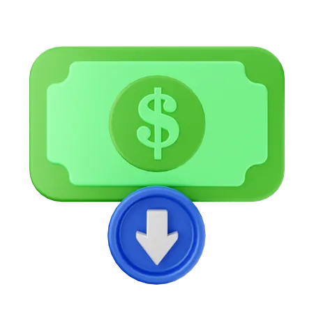 Receive Cash  3D Icon