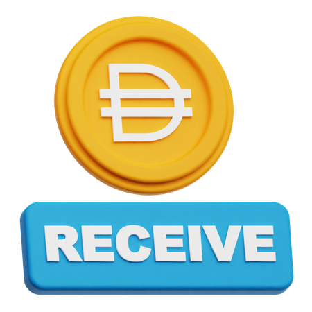 Receive Dai Token  3D Icon