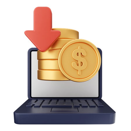 Receive Money Dollar  3D Icon