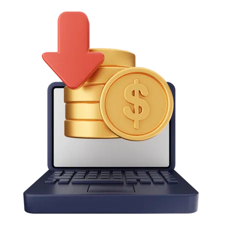 Receive Money Dollar  3D Icon