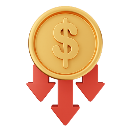 Receive Money Dollar  3D Icon