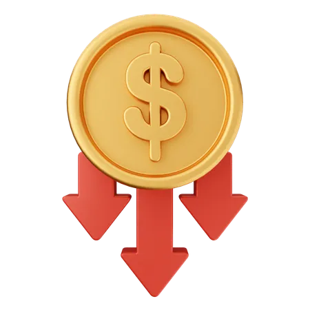 Receive Money Dollar  3D Icon