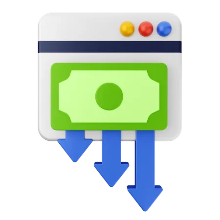 Receive Website Payment  3D Icon