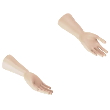 Receiving Hand Gesture  3D Illustration