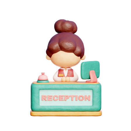 Recepcionista  3D Icon