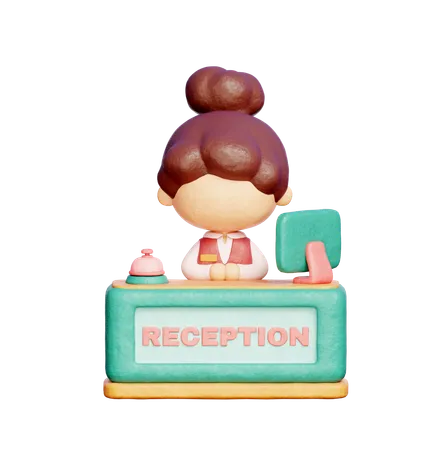 Recepcionista  3D Icon