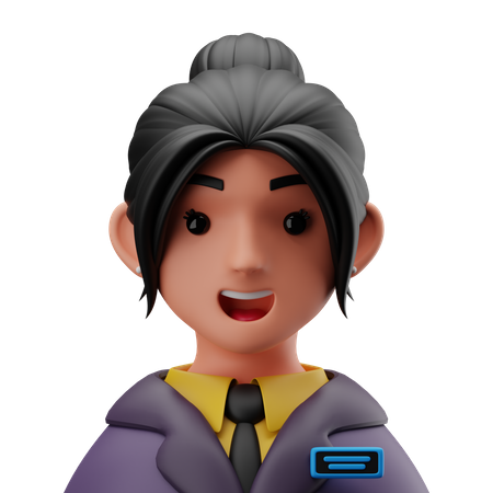 Female Receptionist 3D Icon