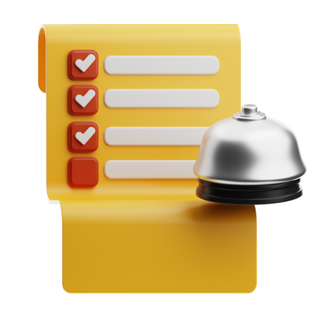 Receptionist Service Bell  3D Icon