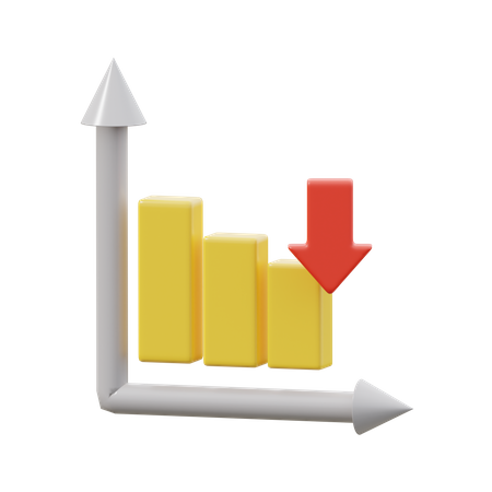 Recession Data  3D Icon