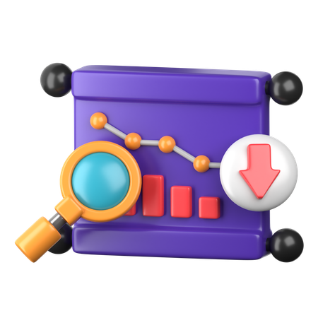 Recession Data  3D Icon