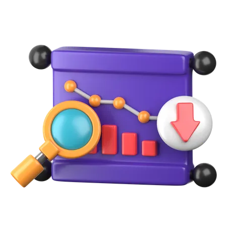 Recession Data  3D Icon