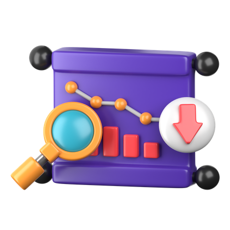 Recession Data  3D Icon