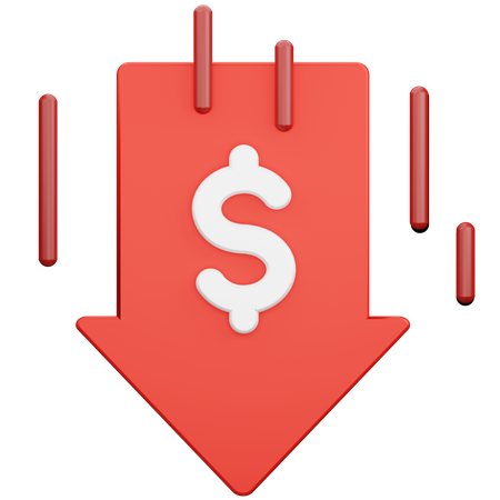 Recession Money  3D Icon