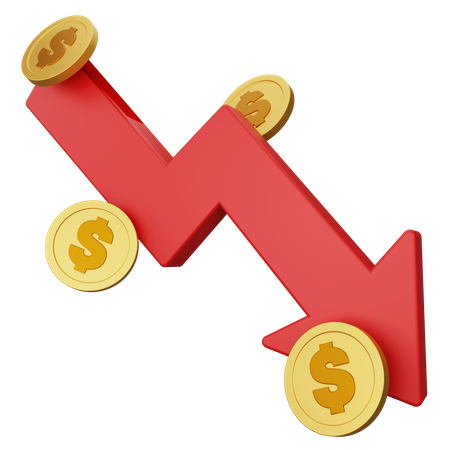 Recession Money  3D Icon