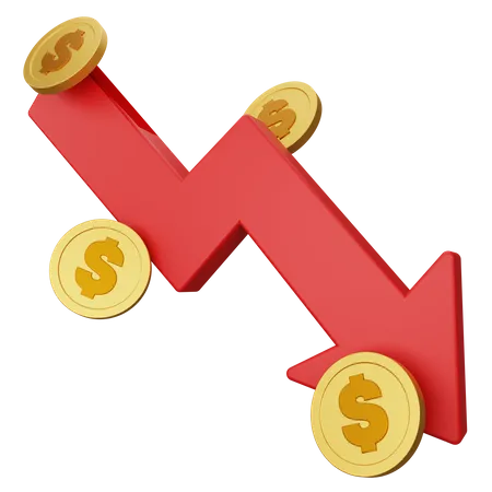Recession Money  3D Icon