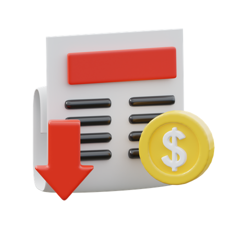 Recession News  3D Icon