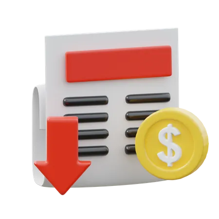 Recession News  3D Icon